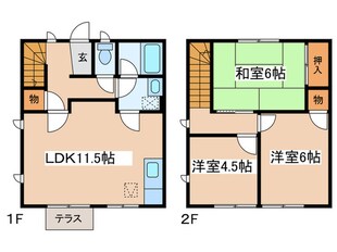 パストラル奥津Ｃの物件間取画像